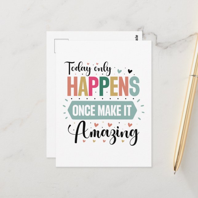 Inspiration und phantastische Tageskunst Postkarte (Vorderseite/Rückseite Beispiel)
