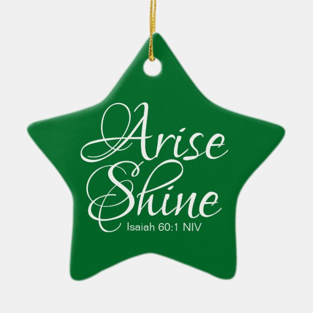 Inspiration und Shine Faith Star Keramik Ornament (Vorne)