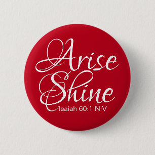 Inspiration und Shine Faith Weihnachtsrot Button