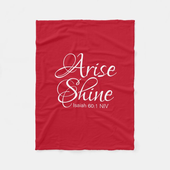 Inspiration und Shine Faith Weihnachtsrot Fleecedecke (Vorderseite)