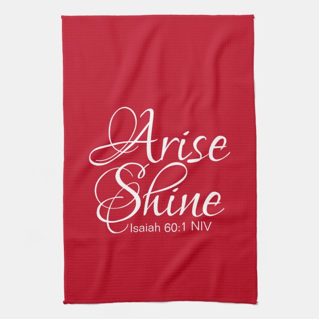 Inspiration und Shine Faith Weihnachtsrot Geschirrtuch (Vertikal)