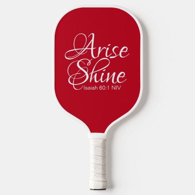 Inspiration und Shine Faith Weihnachtsrot Pickleball Schläger (Vorderseite)