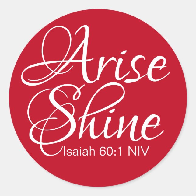 Inspiration und Shine Faith Weihnachtsrot Runder Aufkleber (Vorderseite)