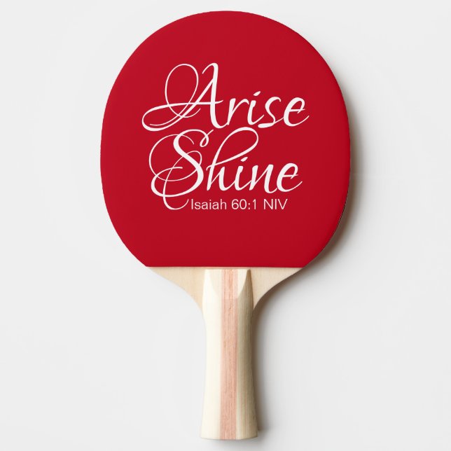 Inspiration und Shine Faith Weihnachtsrot Tischtennis Schläger (Vorderseite)
