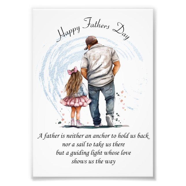Inspiration und Vater-Aquarellbild Fotodruck (Vorne)
