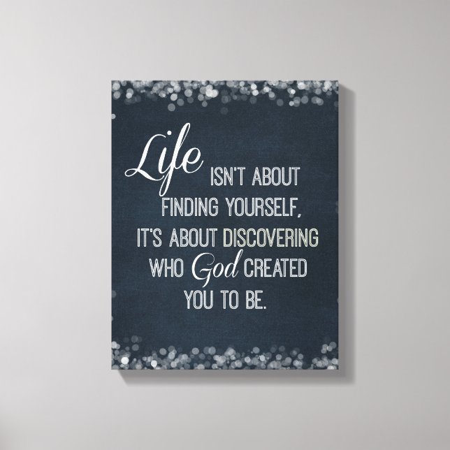 Inspiration und Zitat zu Gott Leinwanddruck (Vorderseite)