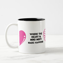 Inspiration und Zuneigung Zweifarbige Tasse