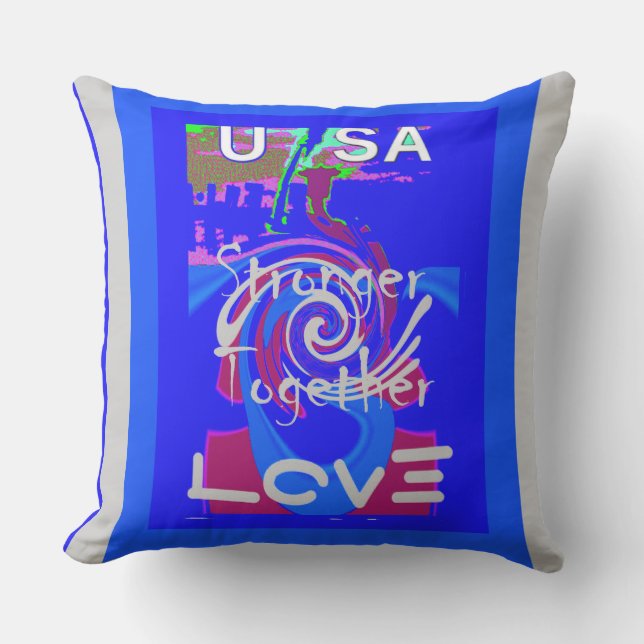 Inspiration USA Wir sind enger mit der Liebe zusam Kissen (Vorderseite)