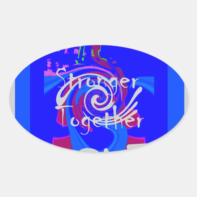 Inspiration USA Wir sind enger mit der Liebe zusam Ovaler Aufkleber (Vorderseite)