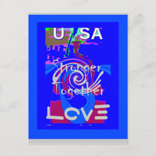 Inspiration USA Wir sind enger mit der Liebe zusam Postkarte