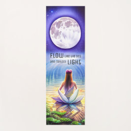 Inspiration vermittelnde Lotus-Blume Vollmond Yogamatte