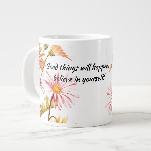 Inspiration Vintag Summer Blume Kaffeepause Tasse (Vorderseite Links)