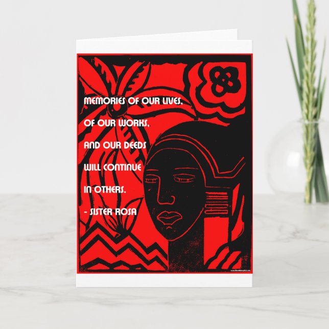 Inspiration von der Schwester Rosa Karte (Vorderseite)