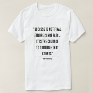 Inspiration Winston Churchill Quote Typografie D T-Shirt