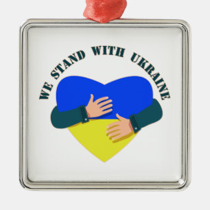 Inspiration: Wir stehen mit der Ukraine Ornament Aus Metall