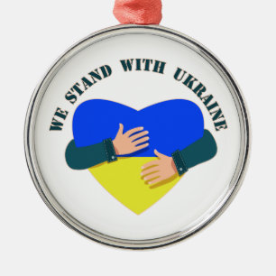 Inspiration: Wir stehen mit der Ukraine Ornament Aus Metall