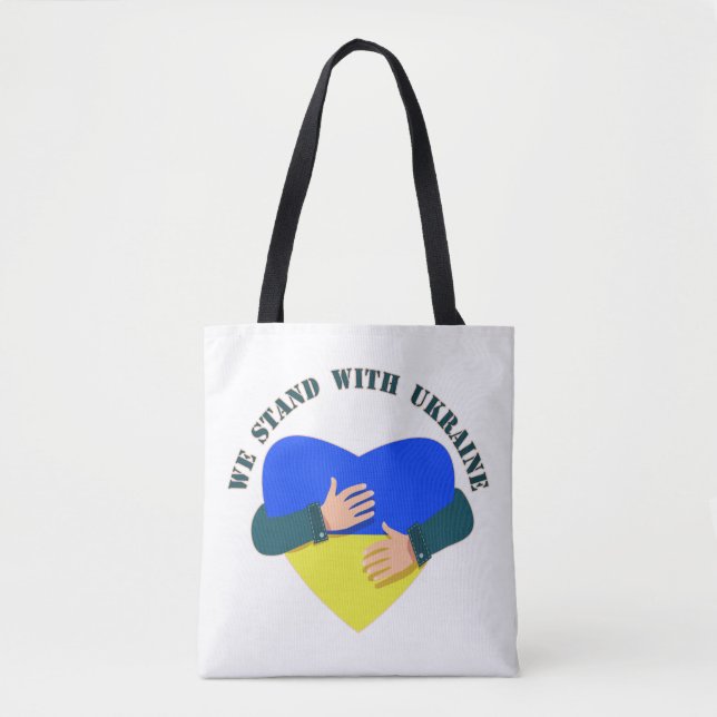 Inspiration: Wir stehen mit der Ukraine Tasche (Vorderseite)