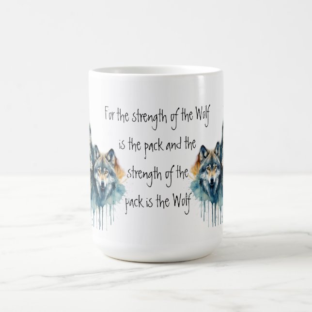 Inspiration-Wolf-Zitat-Paket Kaffeetasse (Mittel)