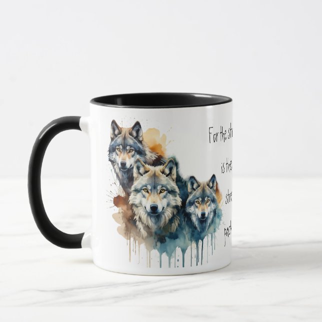 Inspiration-Wolf-Zitat-Paket Tasse (Links)