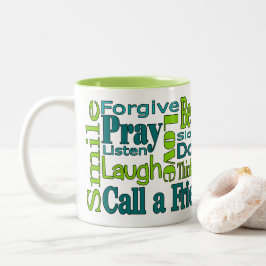Inspiration Word Cloud-Kaffee-Tasse Zweifarbige Tasse
