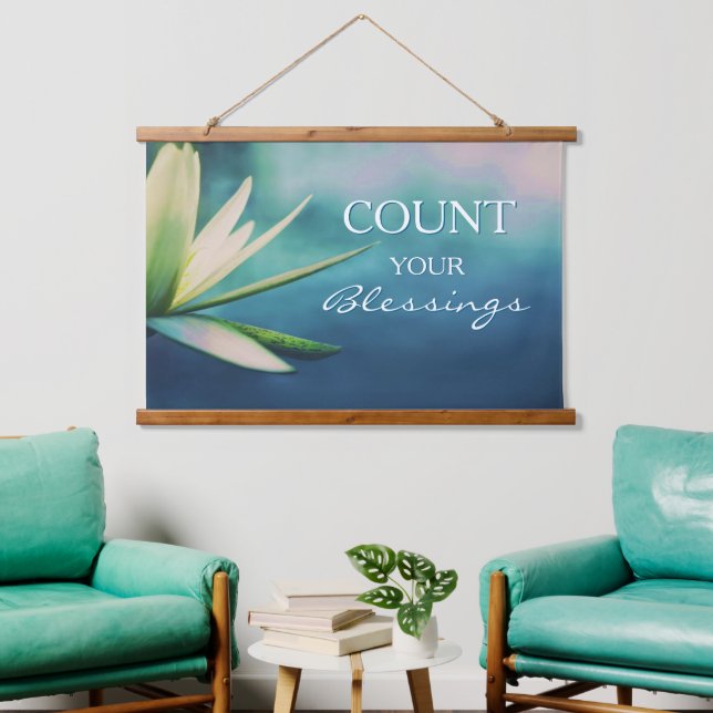 Inspiration zählt Ihre Segen-Wand Wandteppich Mit Holzrahmen (Wohnzimmer)