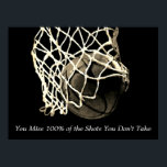 Inspiration Zitat Basketball Vintag Sepia Poster<br><div class="desc">Ich Liebe dieses Spiel. Beliebte Sportarten - Basketball Game Ball Image.</div>