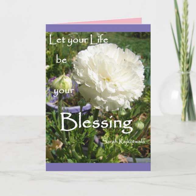 Inspiration Zitat Bläserkarte für die Blume Karte (Vorderseite)