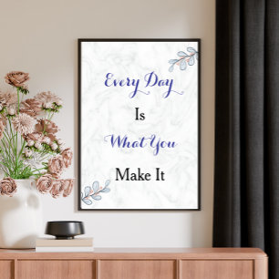 Inspiration Zitat Custom Modern Script Poster