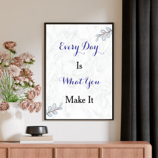 Inspiration Zitat Custom Modern Script Poster