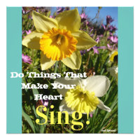 Inspiration Zitat Daffodische Frühlingsblüte Blume