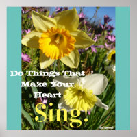 Inspiration Zitat Daffodische Frühlingsblüte Blume