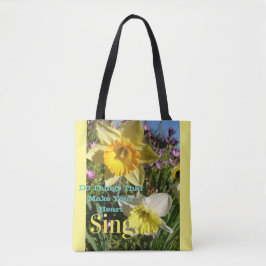 Inspiration Zitat Daffodische Frühlingsblüte Blume Tasche