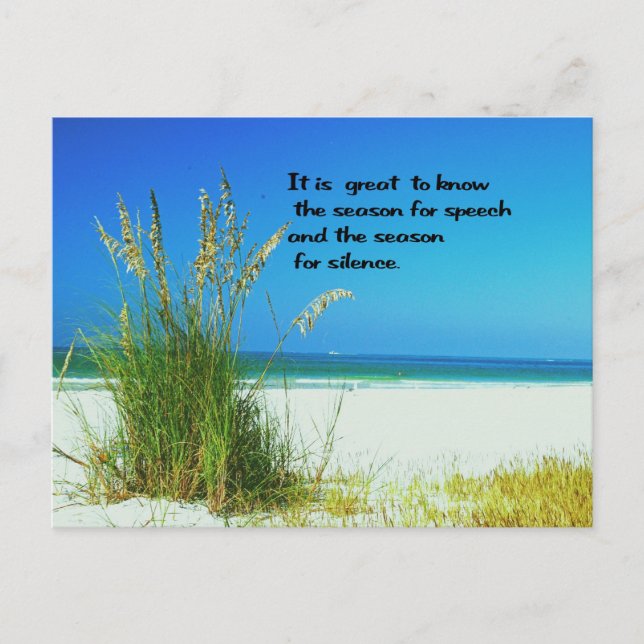 Inspiration Zitat Die Geräusche der Stille Postkarte (Vorderseite)