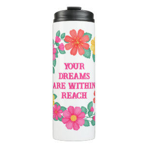 Inspiration Zitat erstellen Sie Ihre eigene Blüte Thermosbecher