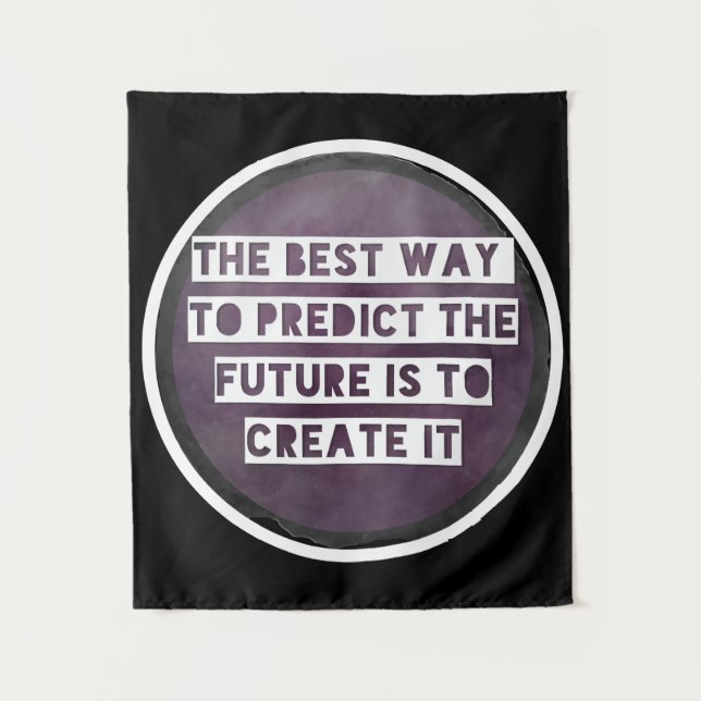 Inspiration Zitat erstellen Zukunftsband Wandteppich (Vorderseite)