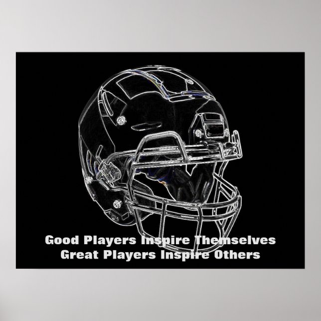 Inspiration Zitat Football Inspirier Team Poster (Vorne)