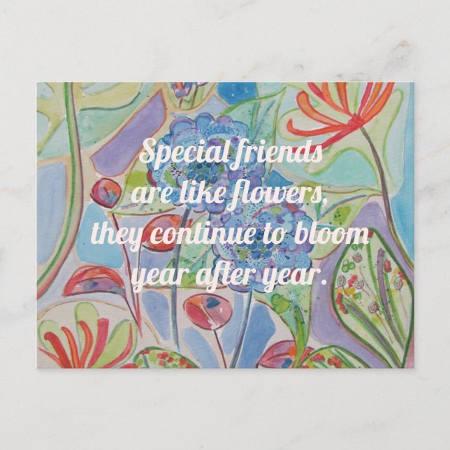 Inspiration Zitat-Freundschaft Postkarte (Vorderseite)