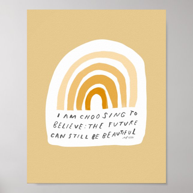 Inspiration Zitat Gelb Schlafzimmer Ästhetik Poster (Vorne)