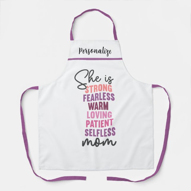 Inspiration Zitat Geschenk für die Mama Küche Schürze (Vorderseite)
