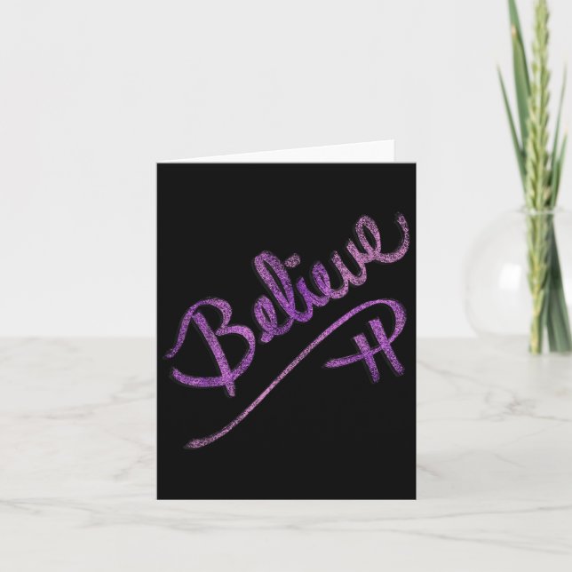 Inspiration Zitat glauben, Skriptgrafik-Design Karte (Vorderseite)