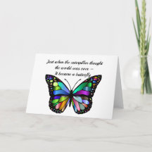 Inspiration Zitat Grußkarte - Schmetterling