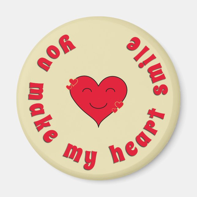 Inspiration Zitat Herz Lächeln Wertschätzung Magnet (Vorne)