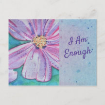Inspiration Zitat: Ich bin genug Affirmationskarte