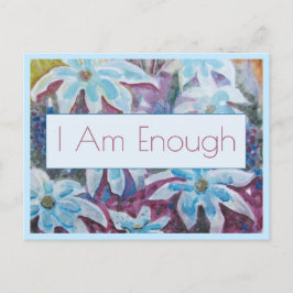Inspiration Zitat: Ich bin genug Affirmationskarte Postkarte