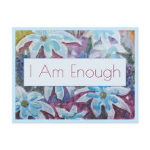 Inspiration Zitat: Ich bin genug Affirmationskarte