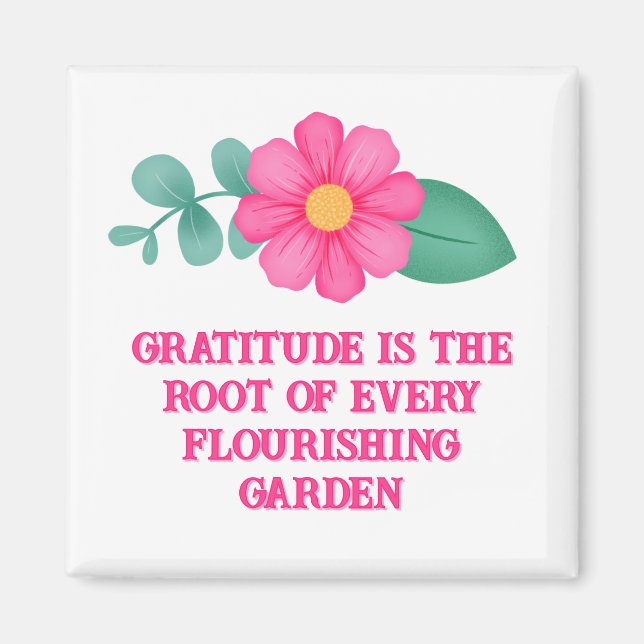 Inspiration Zitat kreieren Sie Ihre eigene rosa Bl Magnet (Vorne)