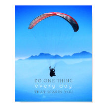 Inspiration Zitat machen eine Sache Paragleiten Fo