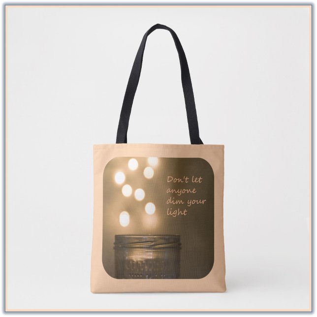 Inspiration Zitat Mason Jar Lights Tasche (Von Creator hochgeladen)