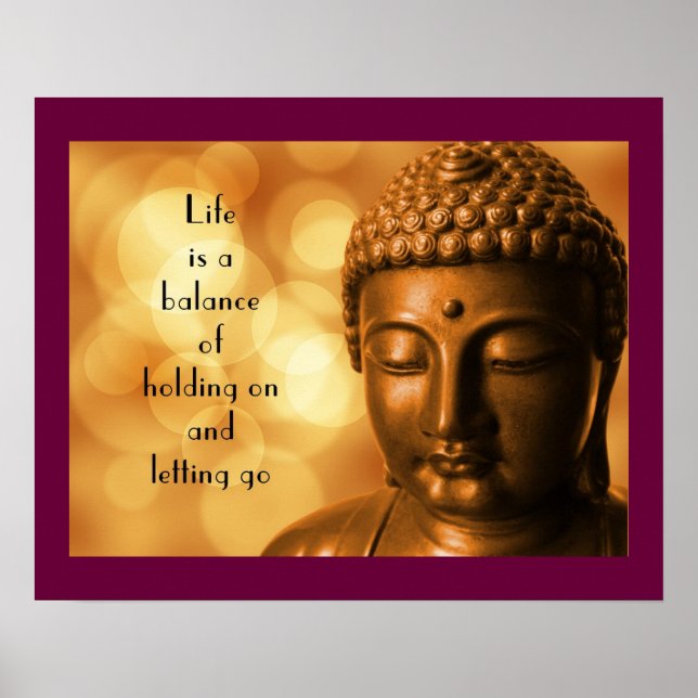 Inspiration Zitat mit einem Buddha-Bild Poster (Vorne)