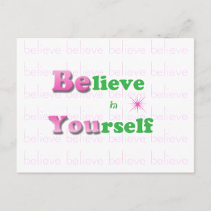 Inspiration Zitat Postcard glauben an sich selbst Postkarte